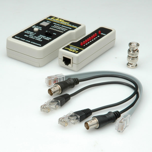 HOBBES LANtest Multinetwork – Netzwerk-Kabeltester – RJ45/BNC, PoE, für IEEE802.3af/802.3at