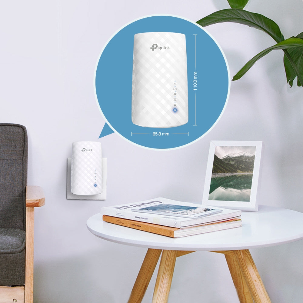 TP-Link RE190 – Netzwerk-Repeater – Wi-Fi 5 (802.11ac), Dual-Band (2,4/5 GHz), 433 Mbit/s, 3× Interne Antennen