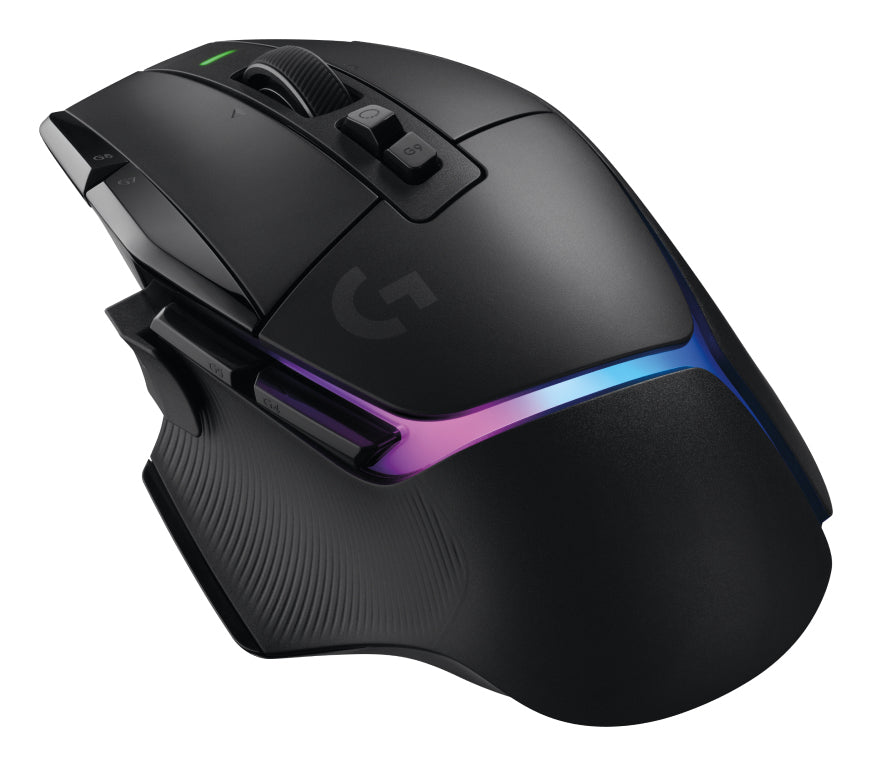 Logitech G G502 X Plus – Gaming-Maus – Kabellos (2,4 GHz), 25600 DPI, RGB-Beleuchtung, rechts
