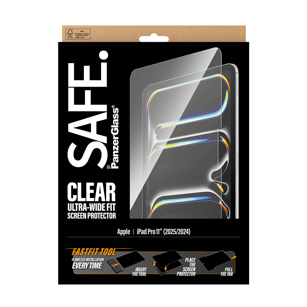 PanzerGlass Panzerglas für iPad Pro 11" (2024–2025) – Kratzresistent, Anti-Fingerprint