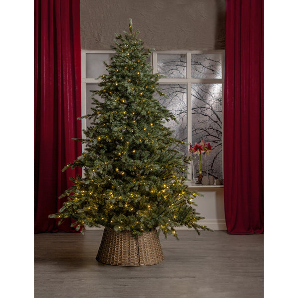 Star Trading Dekorative Aussen-Weihnachtsbaumleuchte – 3,5 W – Warmweiss, 3300 K – IP44 – Netzbetrieb – Grün, PVC