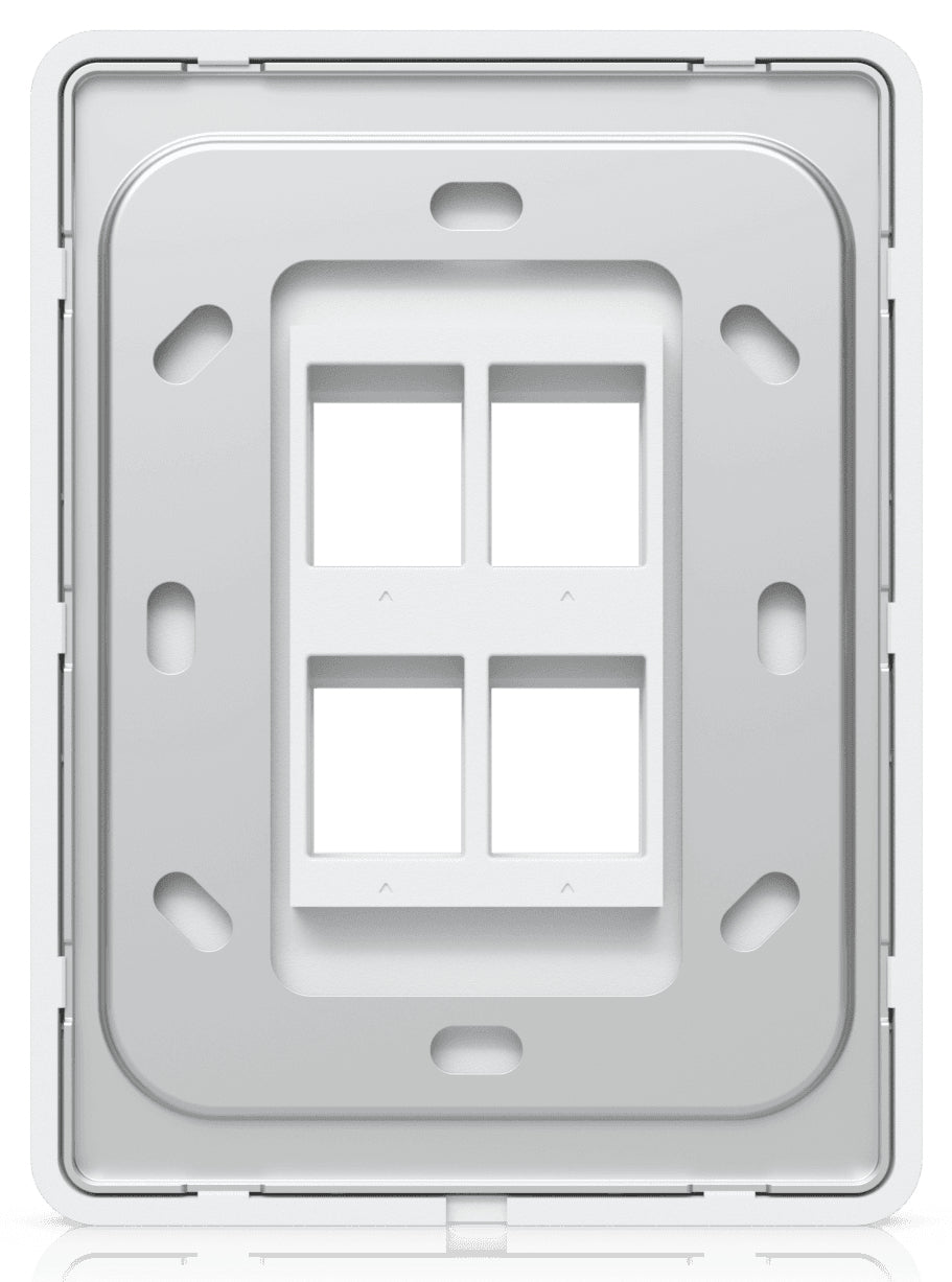 Ubiquiti Keystone-Modul RJ45, 4×RJ-45, 4er-Pack, Schrauben enthalten, Wandmontage, 118×88×9,6 mm – Weiss