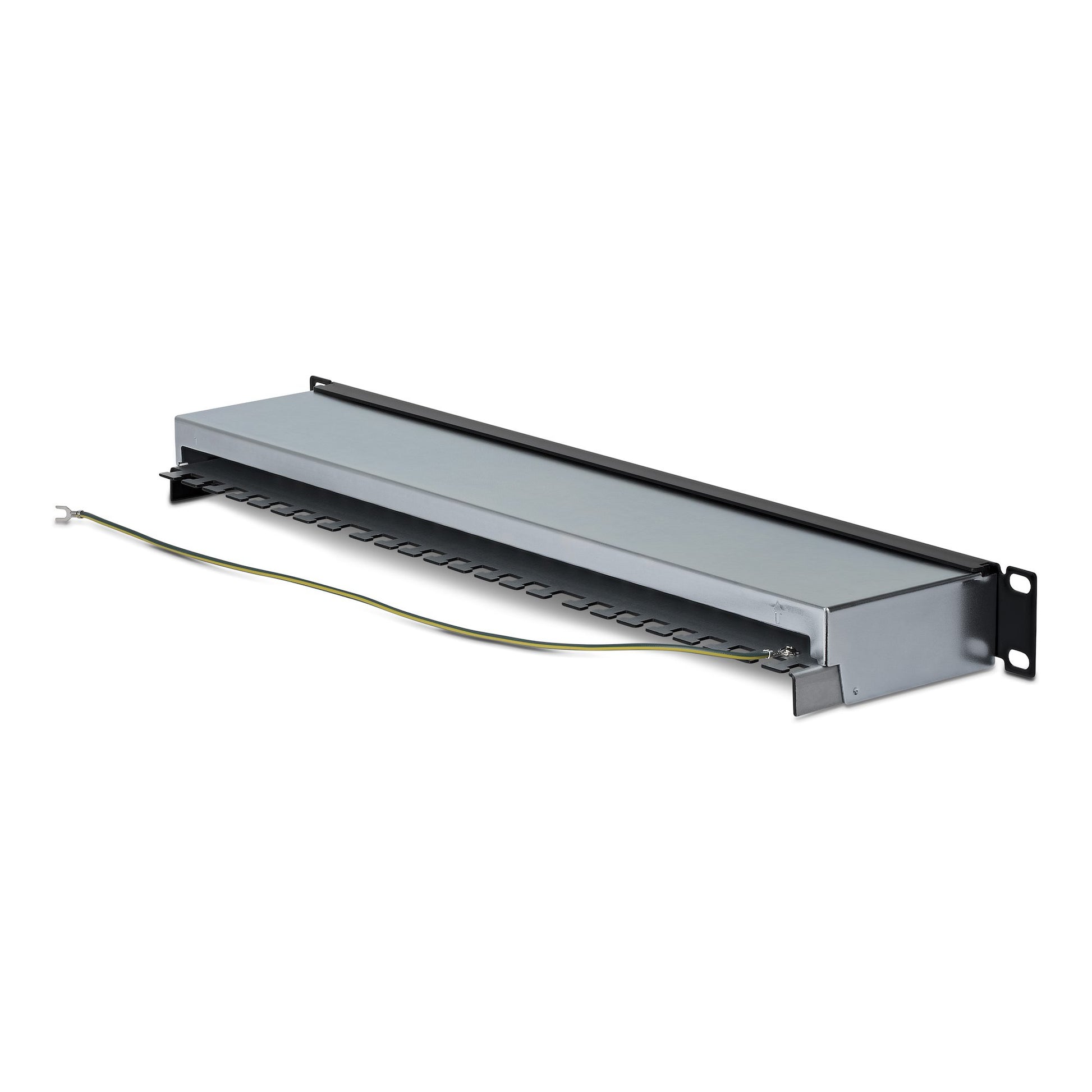 StarTech.com C6APANELSTP241UPD Patchpanel – 24× RJ-45, Cat6a, 1U, Schwarz