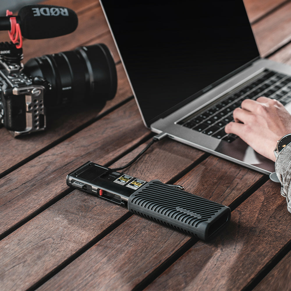 PGYTECH P-GM-168 Kartenleser – CFexpress Typ A, SD, microSD – USB-A – für Kameras, Smartphones, Drohnen und mehr