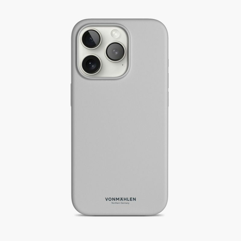 Vonmählen Eco Silikon Rückcover – für Apple iPhone 15 Pro, MagSafe, Silikon, Hellgrau