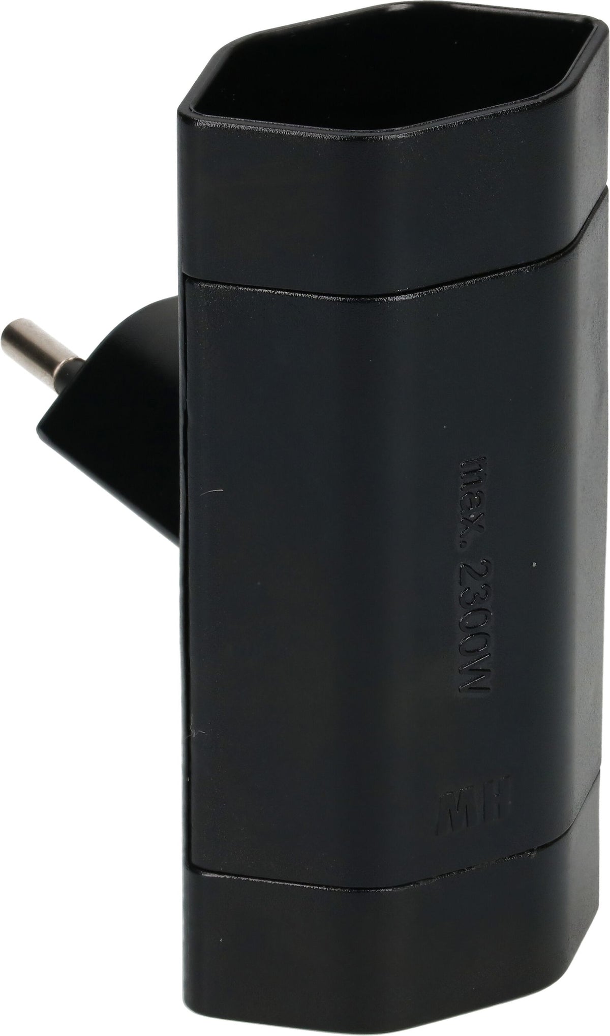 Max Hauri AG Abzweigstecker – 2× Typ 13 (T13), 3-polig, 230 V / 10 A – Schwarz