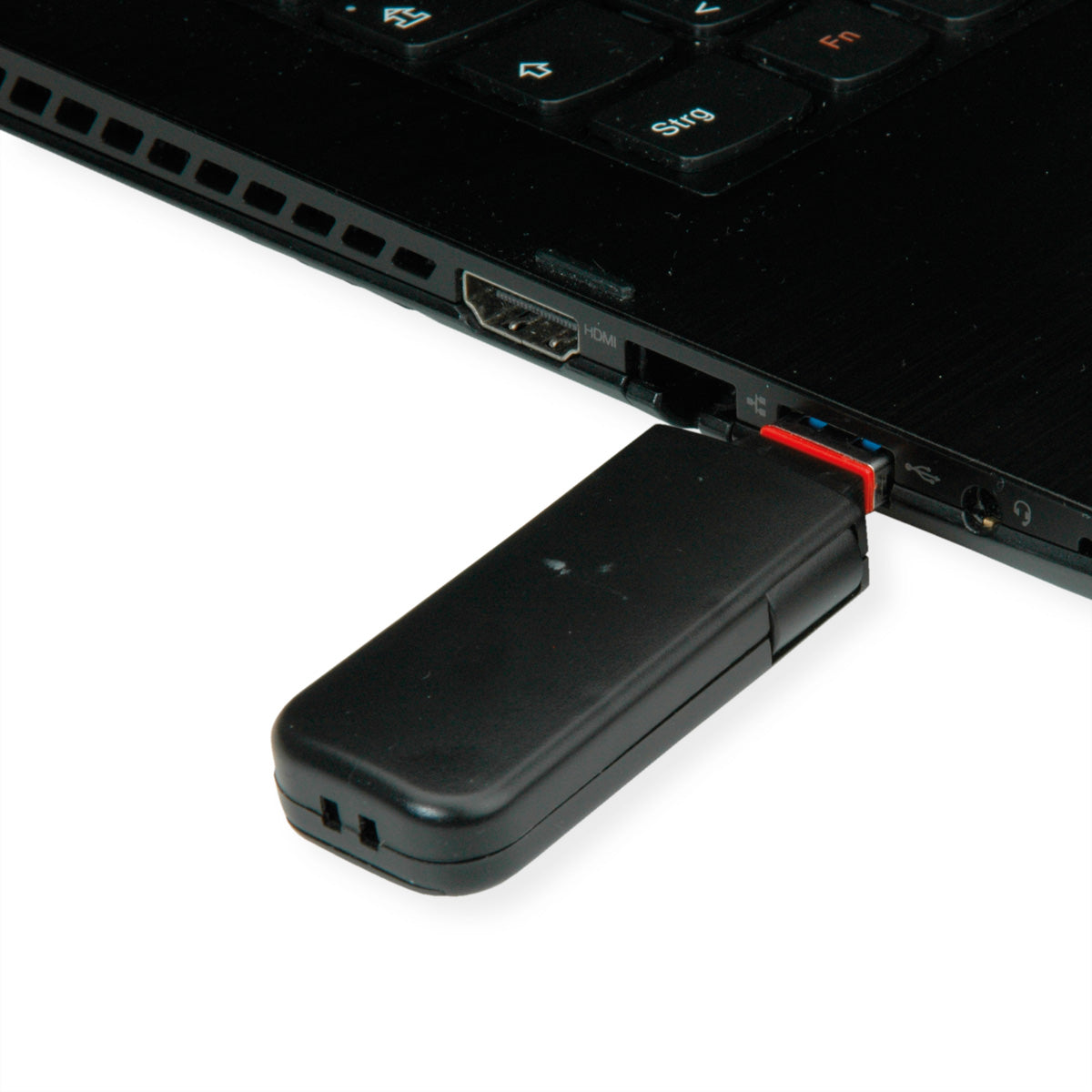 ROLINE USB-Portblocker – Kunststoff, Schwarz – Set mit 4 Schlössern und 1 Schlüssel – für USB Typ-A