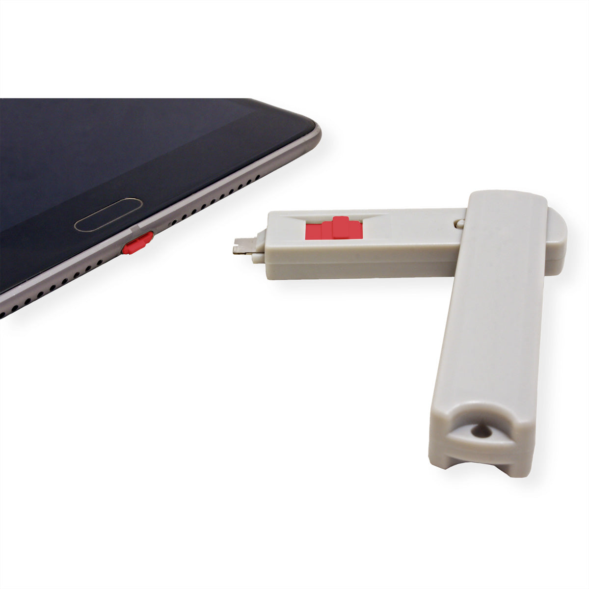 ROLINE USB-C-Port-Schloss – Grau – für USB Typ-C – 10er-Set