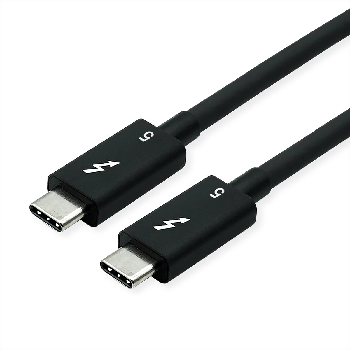 ROLINE Thunderbolt 5 (USB-C) Kabel – 80 Gbit/s – 1 m – PD 240 W – Passiv, Geschirmt – Schwarz