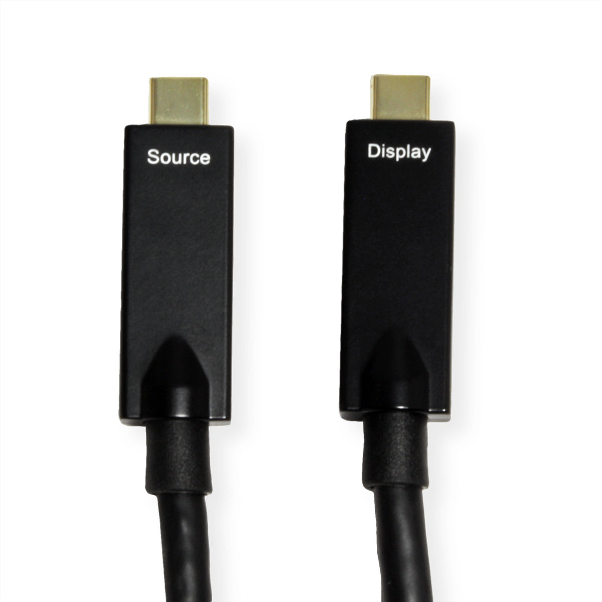 ROLINE USB-C auf USB-C Kabel – USB 3.2 Gen 2 (10 Gbit/s) – 10 m – PD 60 W – Aktiv/optisch – Schwarz