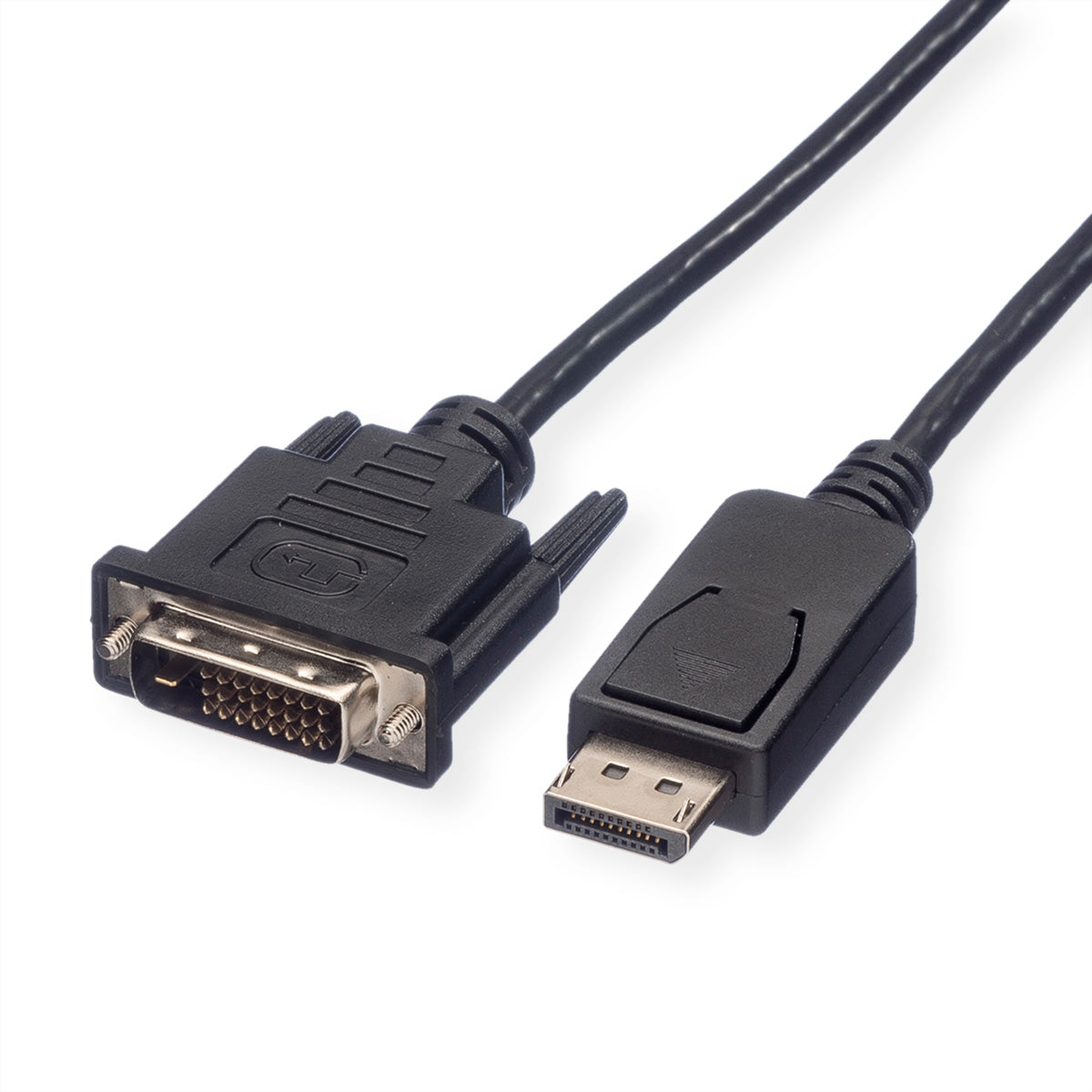 ROLINE DisplayPort auf DVI Kabel DP 1.1 1080p 60 Hz – 5 m – verriegelbar