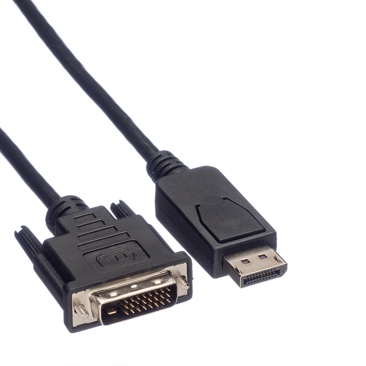 ROLINE DisplayPort auf DVI Kabel DP 1.1 1080p 60 Hz – 2 m – verriegelbar