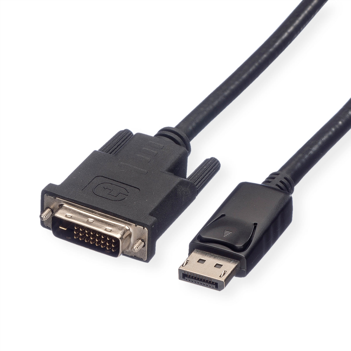 ROLINE DisplayPort auf DVI Kabel DP 1.1 1080p 60 Hz – 5 m – verriegelbar