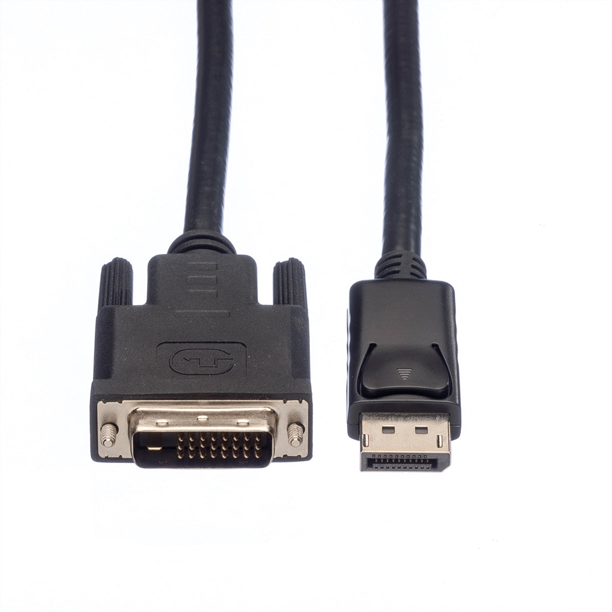 ROLINE DisplayPort auf DVI Kabel DP 1.3 1080p 60 Hz – 3 m – verriegelbar – für Monitore mit DVI