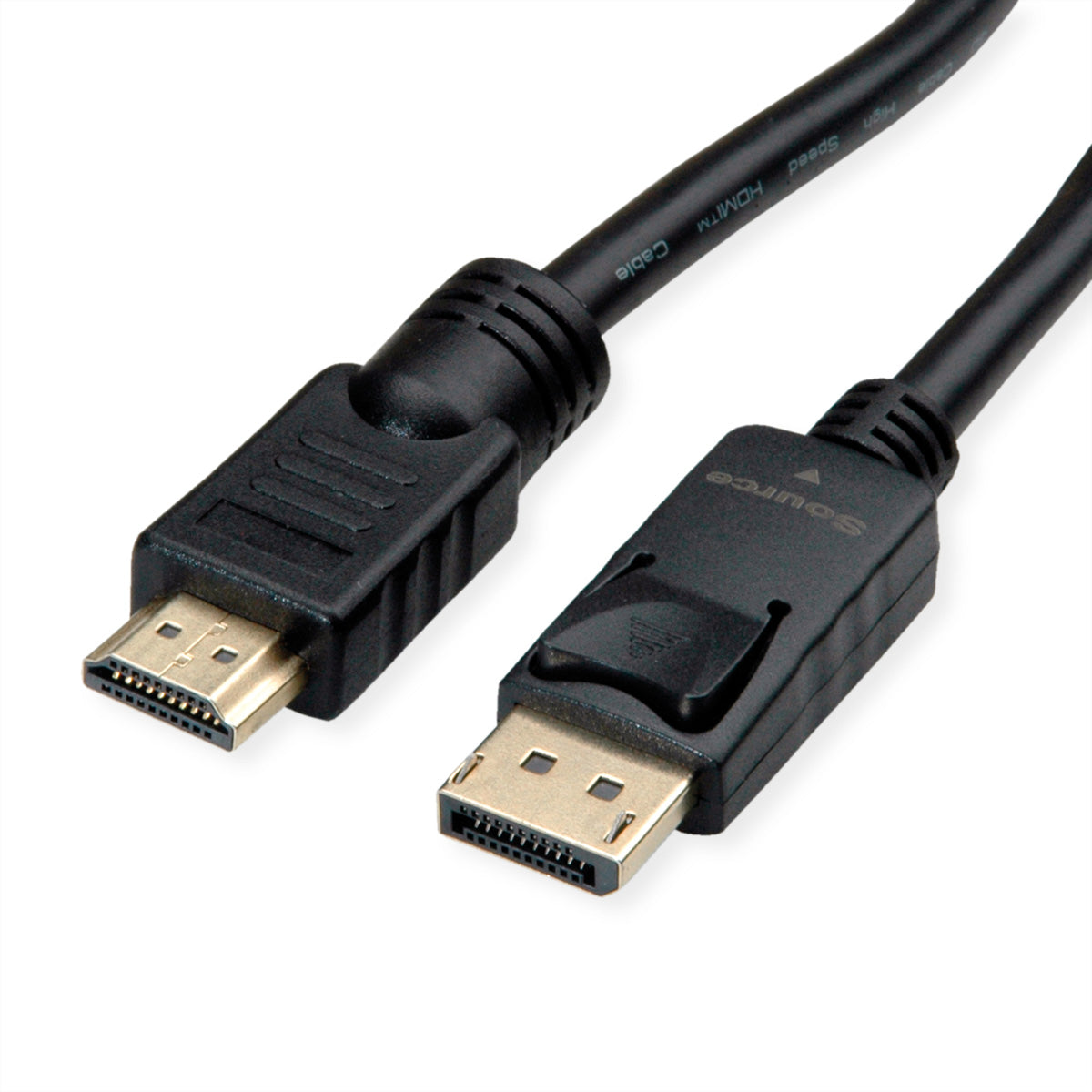 ROLINE DisplayPort auf HDMI Kabel DP 1.2 4K 60 Hz – 7,5 m – aktiv