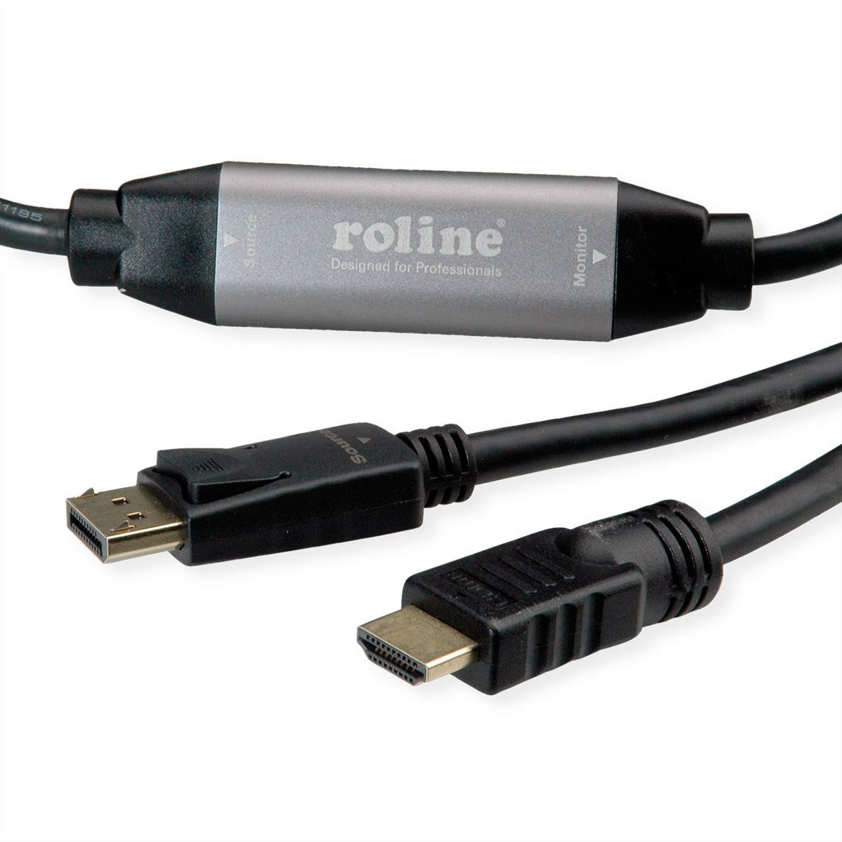 ROLINE DisplayPort auf HDMI Kabel DP 1.2 4K 60 Hz – 7,5 m – aktiv