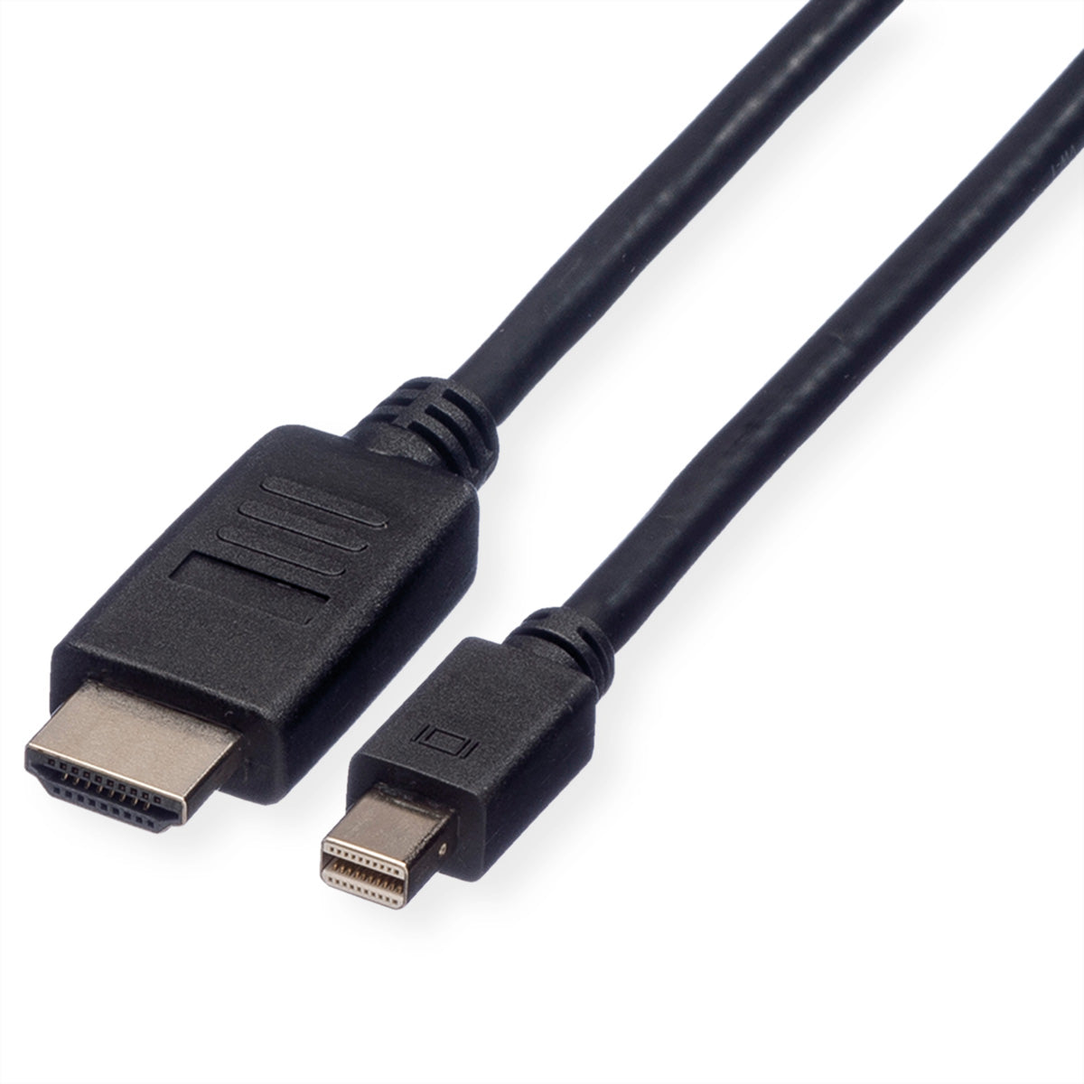 ROLINE Mini DisplayPort auf HDMI Kabel DP 1.1 1080p 60 Hz – 2 m – für TV, Beamer, Projektor
