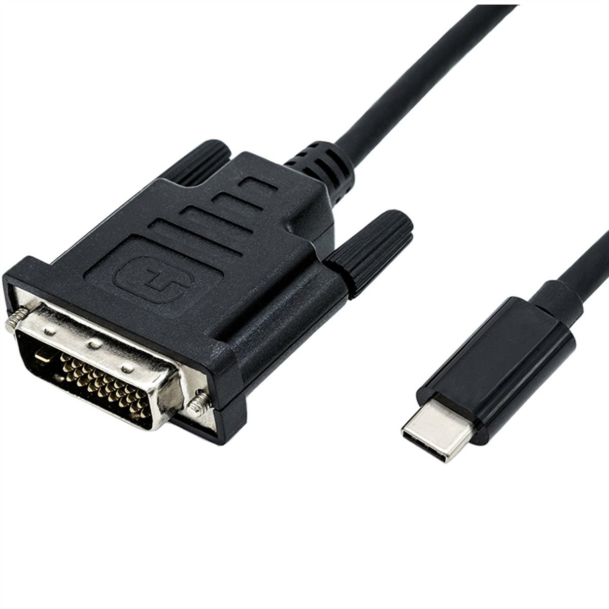 ROLINE USB-C auf DVI Adapter – 4K 60 Hz – 1 m – verriegelbar – für Geräte mit USB-C (DisplayPort Alt Mode)