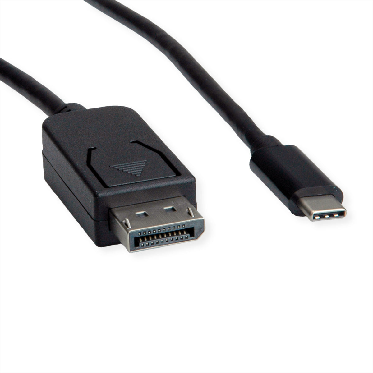 ROLINE USB-C zu DisplayPort Kabel – 8K (7680 × 4320) @ 60 Hz, DisplayPort 1.4, 2 m, Schwarz