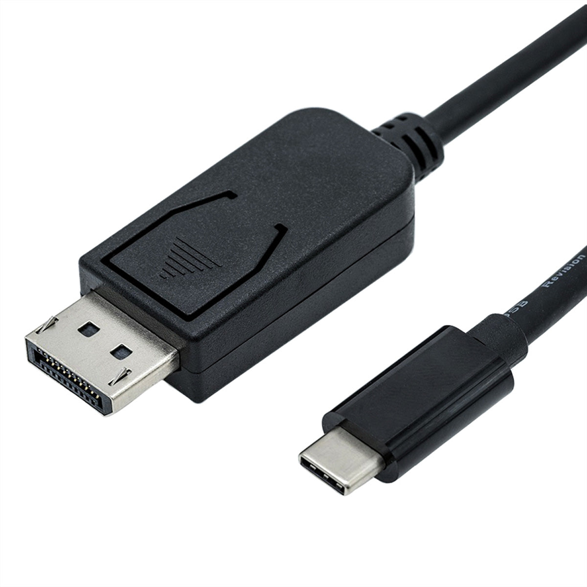 ROLINE USB-C zu DisplayPort Kabel – 4K (3840 × 2160) @ 60 Hz, DisplayPort 1.2, 1 m, für Geräte mit DP Alt Mode