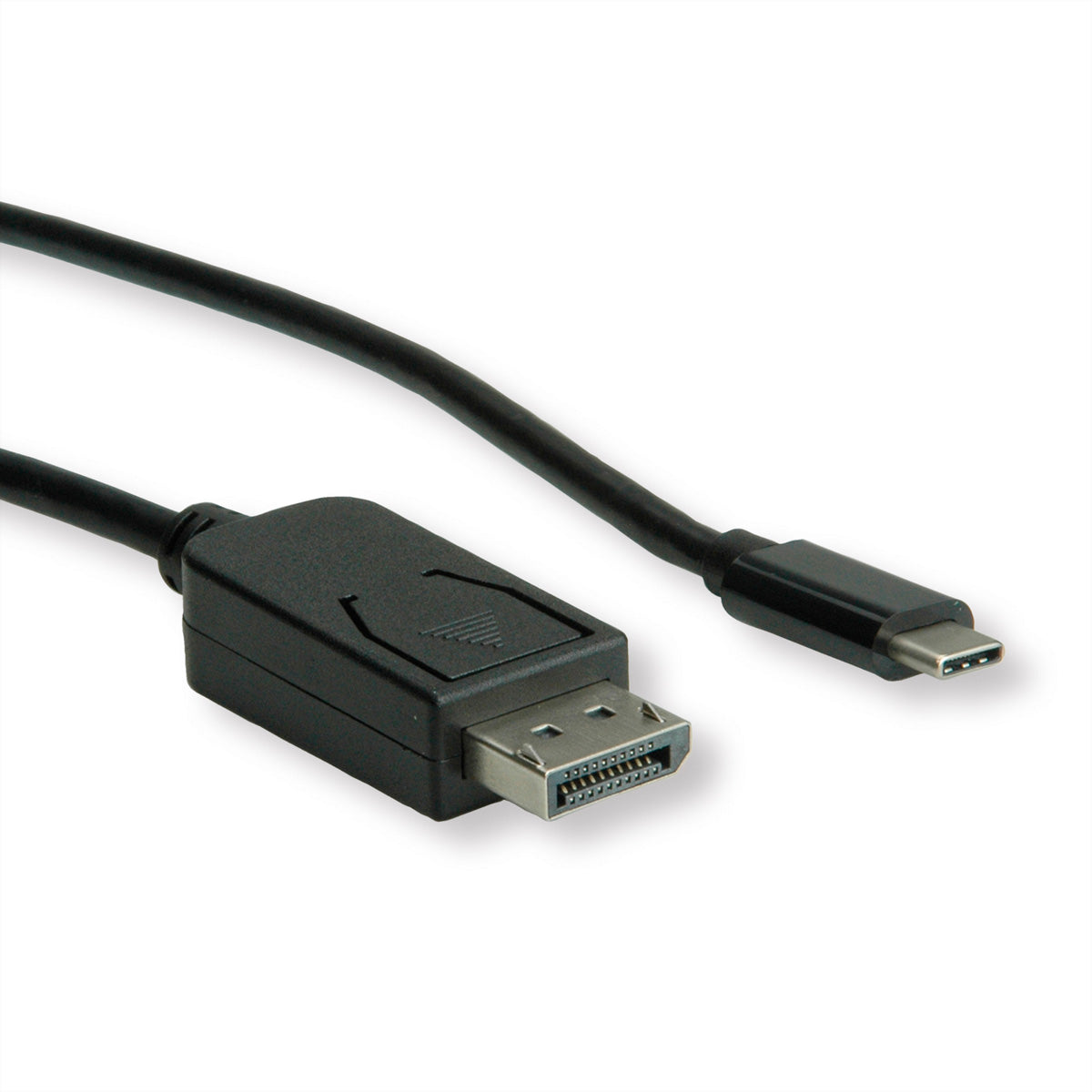 ROLINE USB-C zu DisplayPort Kabel – 4K (3840 × 2160) @ 60 Hz, DisplayPort 1.2, 1 m, für Geräte mit DP Alt Mode
