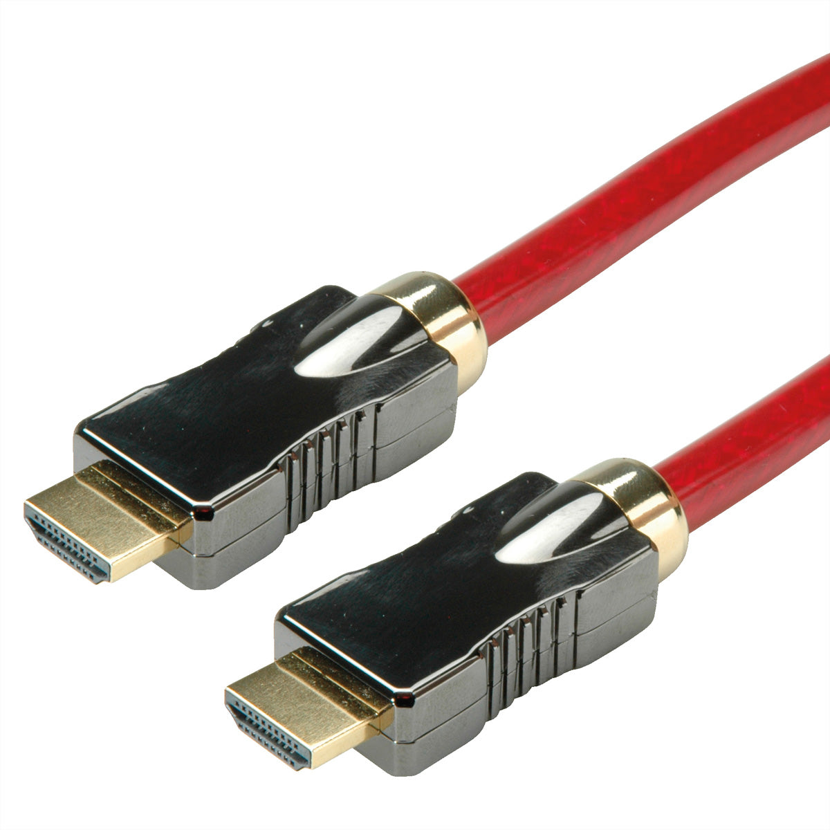 ROLINE HDMI Kabel (A–A, M–M) HDMI 2.1 8K 60 Hz – 2 m – ARC, Ethernet – Rot