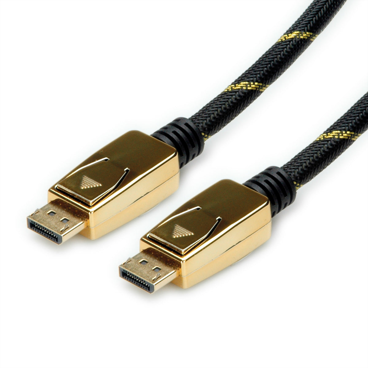ROLINE DisplayPort Kabel DP 1.2 4K 60 Hz – 10 m – geflochten – für Geräte mit DisplayPort-Anschluss