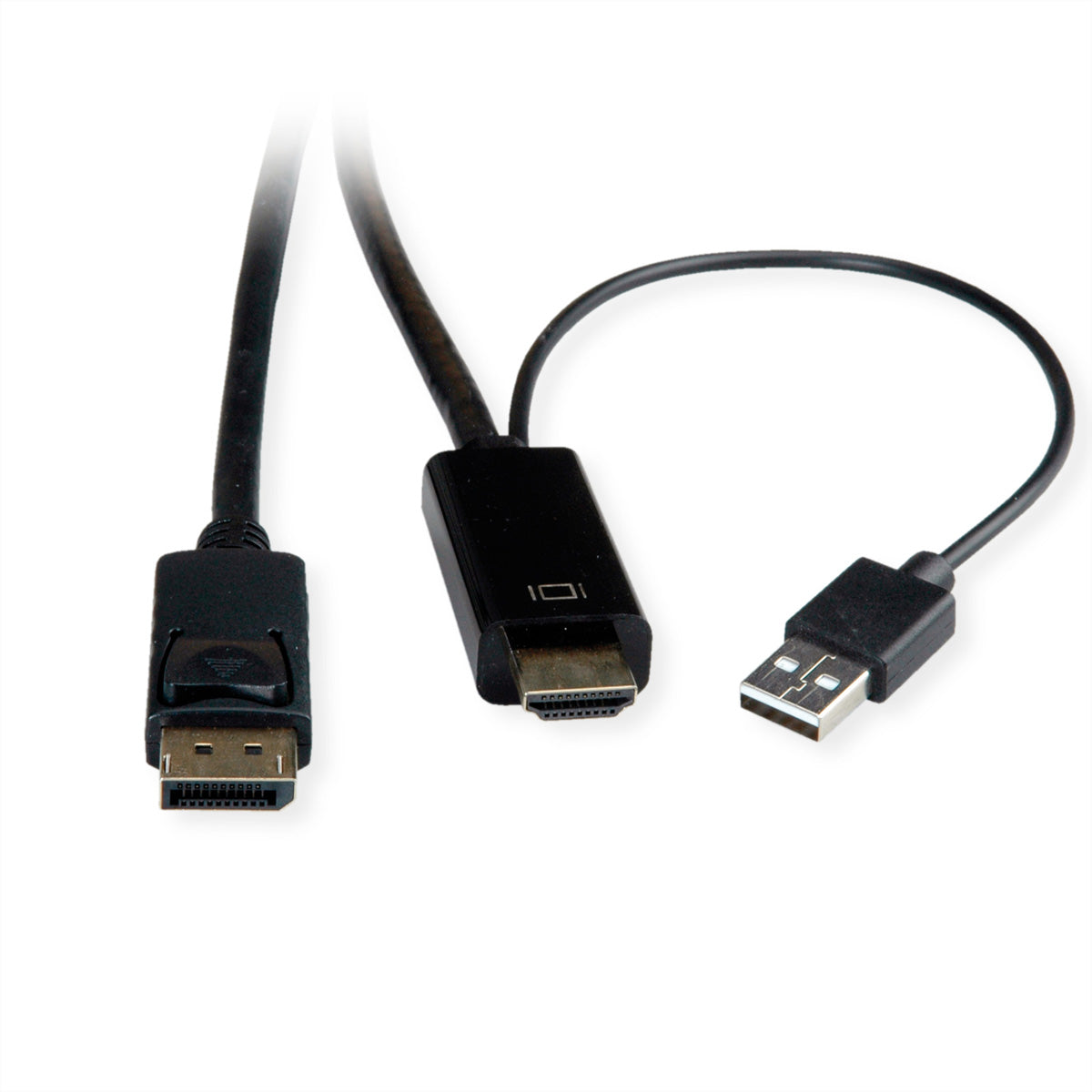 ROLINE HDMI auf DisplayPort Kabel DP 1.2 4K 60 Hz – 2 m – für Geräte mit HDMI-Port