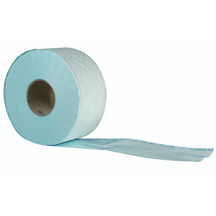 SteriClin – Flachbeutel, Kraftpapier/Folie – 75 mm × 200 m, transparent, für Sterilgüter – 4 Stk.