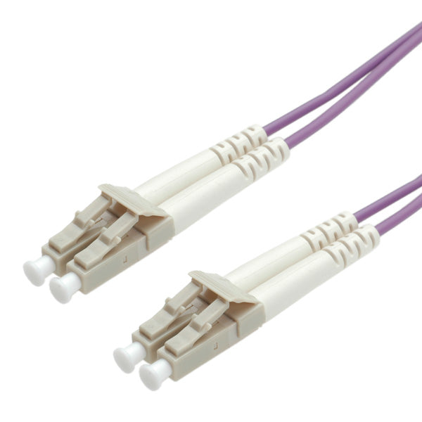 ROLINE LWL-Patchkabel – LC/LC, Multi-Mode 50/125µm OM4, 15 m, violett