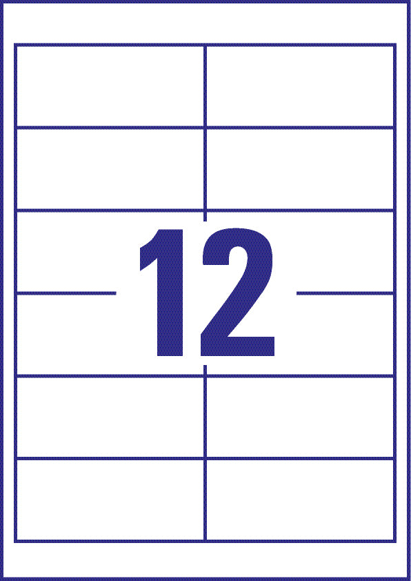AVERY Zweckform 6123 – Etiketten A4 97 × 42 mm – permanent haftend – Laser/Inkjet – 10 pro Blatt, 12 Blätter