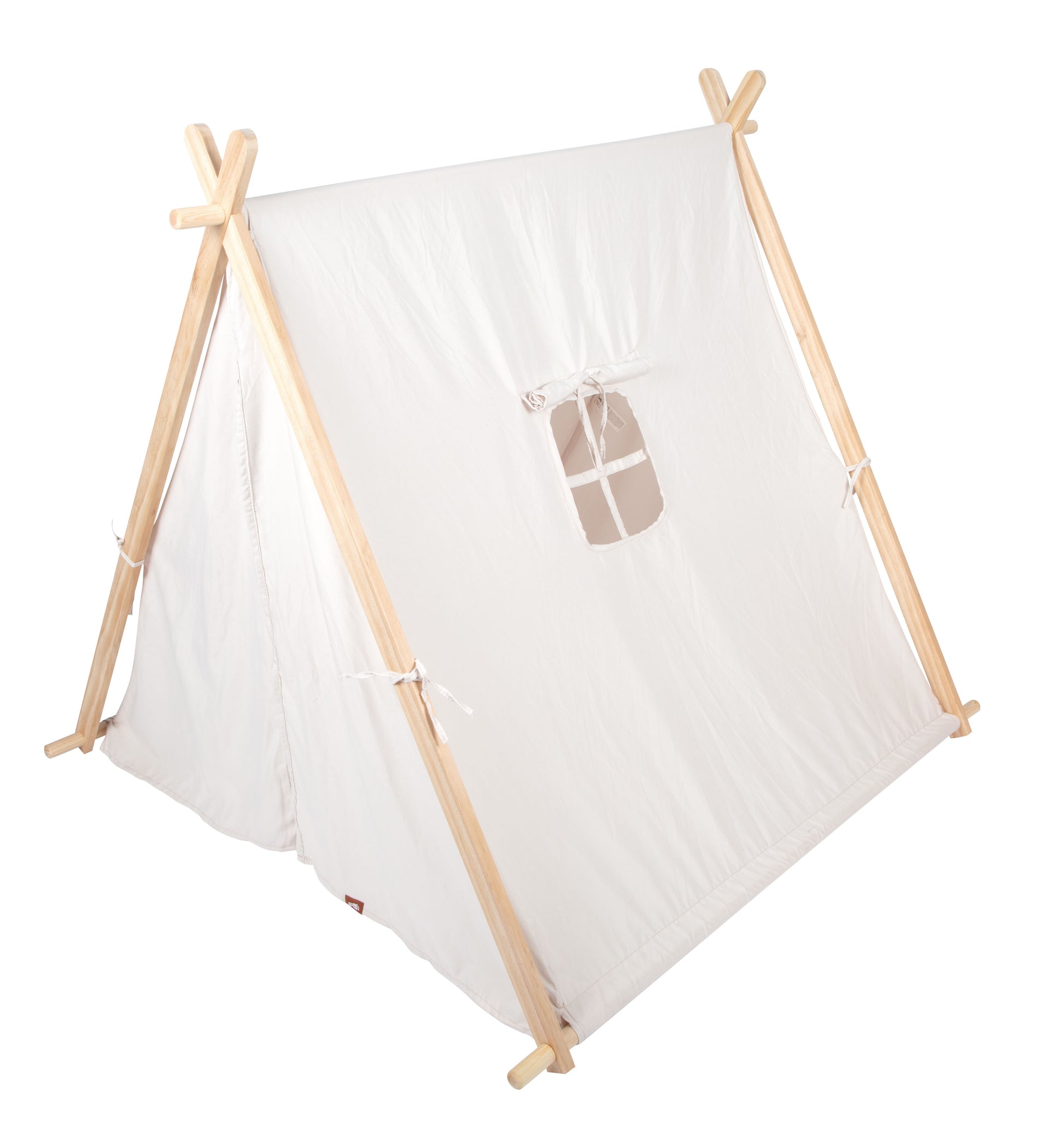 Small foot Spielzelt – 10,7×10,3×10,2 cm – ab 2 J. – Stoff, Holz – weiss/holzfarben – 1 Stück