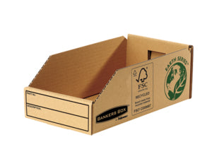 Fellowes Aufbewahrungsbox BANKERS BOX EARTH, 280 × 147 × 102 mm, Karton (recycelt), braun