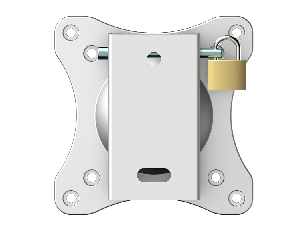Multibrackets Wandhalterung, drehbar, für 19", VESA 100×100, bis 15 kg, höhenverstellbar, Silber