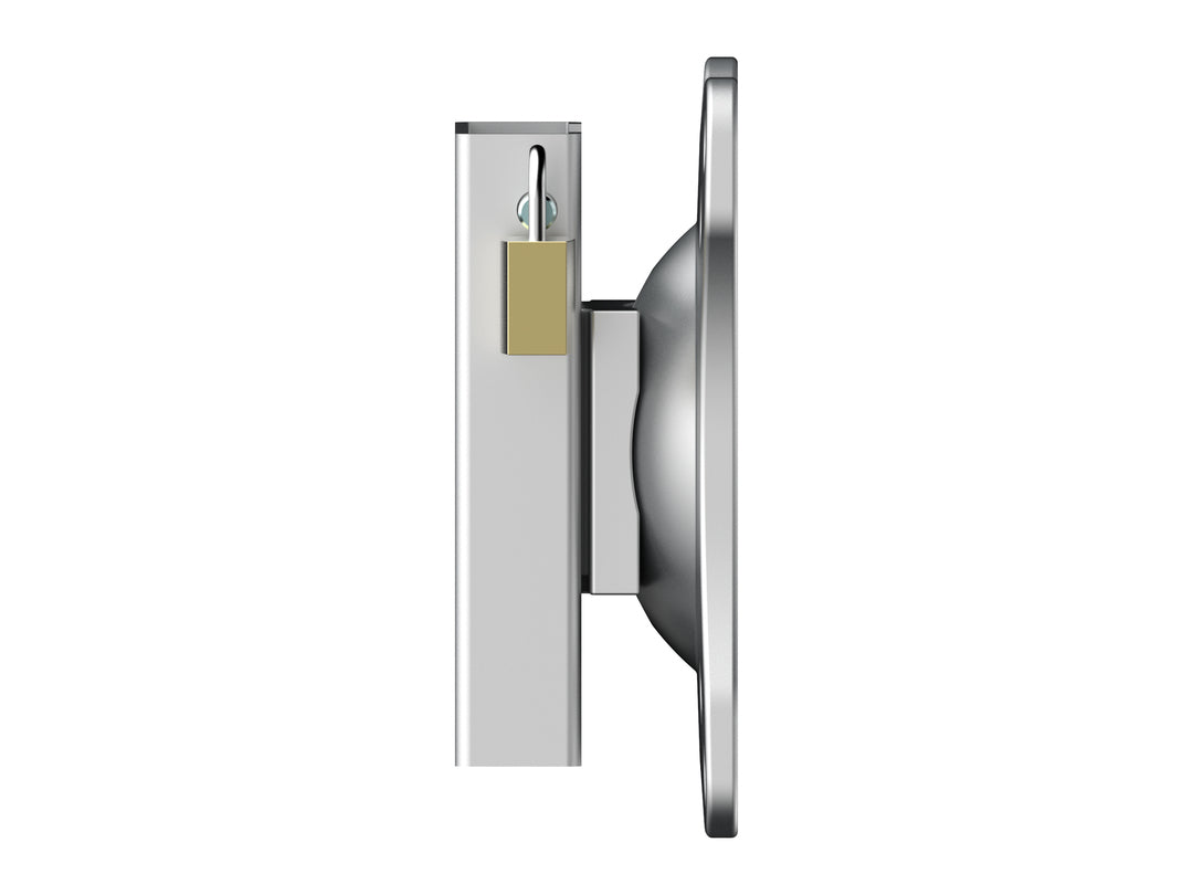 Multibrackets Wandhalterung, drehbar, für 19", VESA 100×100, bis 15 kg, höhenverstellbar, Silber