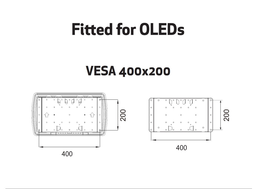 Multibrackets Plus HD – Wandhalterung, schwenkbar, für 50", VESA 300×300, bis 65 kg, schwarz