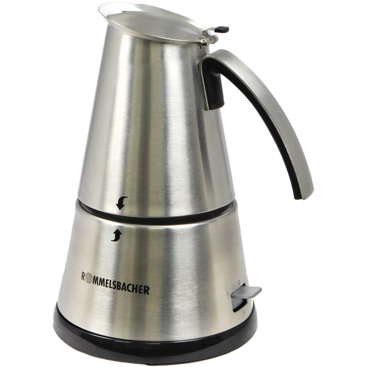 Rommelsbacher EKO366 E French Press / Kaffeebereiter – 6 Tassen, Edelstahl, 14,0 × 21,0 × 14,0 cm