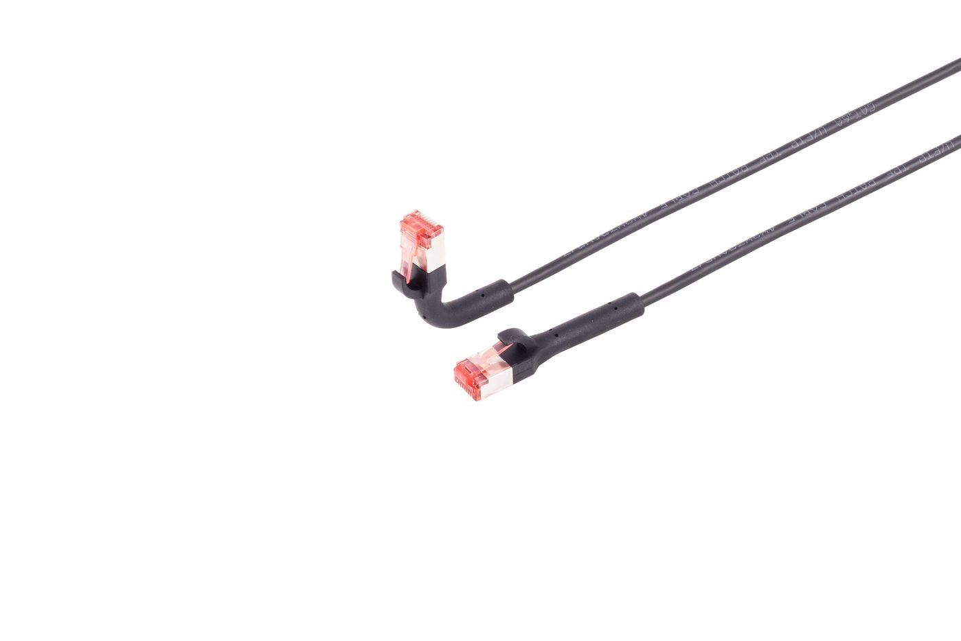 Lanview Biegsames, mit Schutzkappe versehenes halogenfreies Patchkabel – Cat6A U/FTP, 0,5 m, Schwarz, LSZH, RJ-45