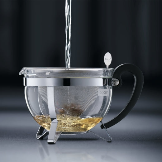Bodum Chambord – Teezubereiter – 1 l – mit Edelstahlfilter – silber