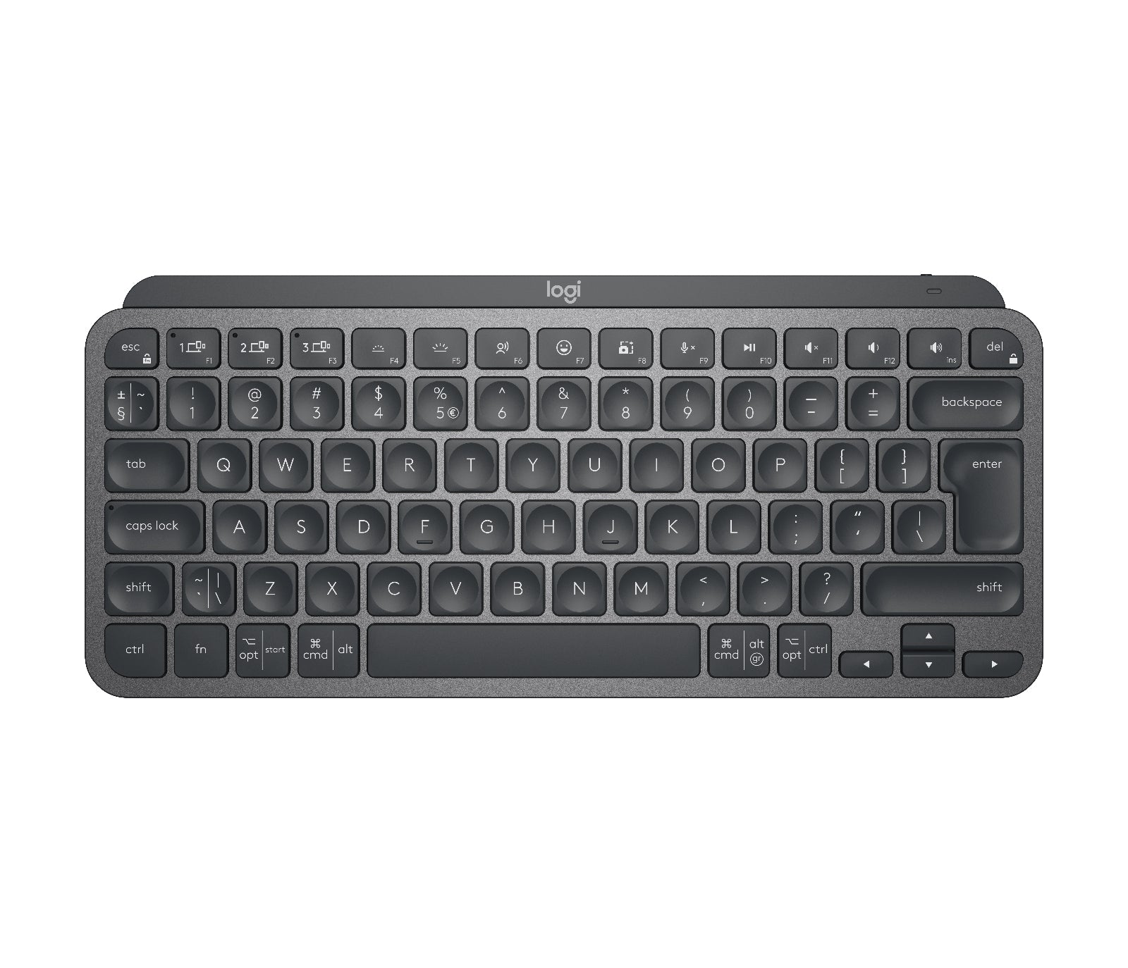Logitech MX Keys Mini – Mini Tastatur – Bluetooth & 2,4 GHz – QWERTY (US-INT) – für Logi Bolt USB-Empfänger