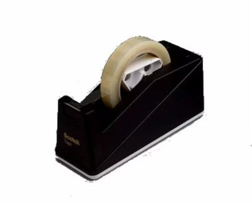 Scotch Tischabroller C10 – für Rollenbreite bis 80 mm, für Bandlänge bis 66 m, Kunststoff, schwarz
