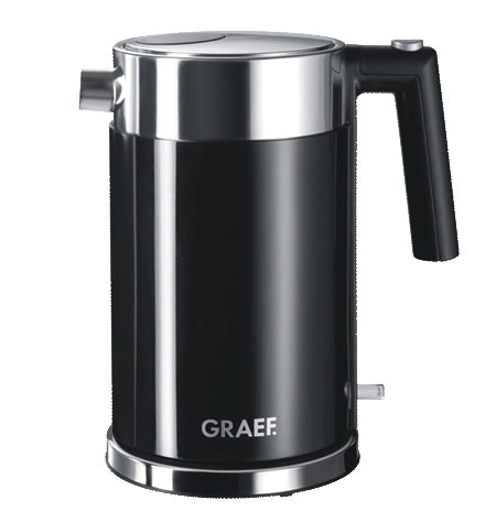 Graef Wasserkocher WK 62 – 1,5 l, Edelstahl, Kunststoff, 2015 W, Schwarz