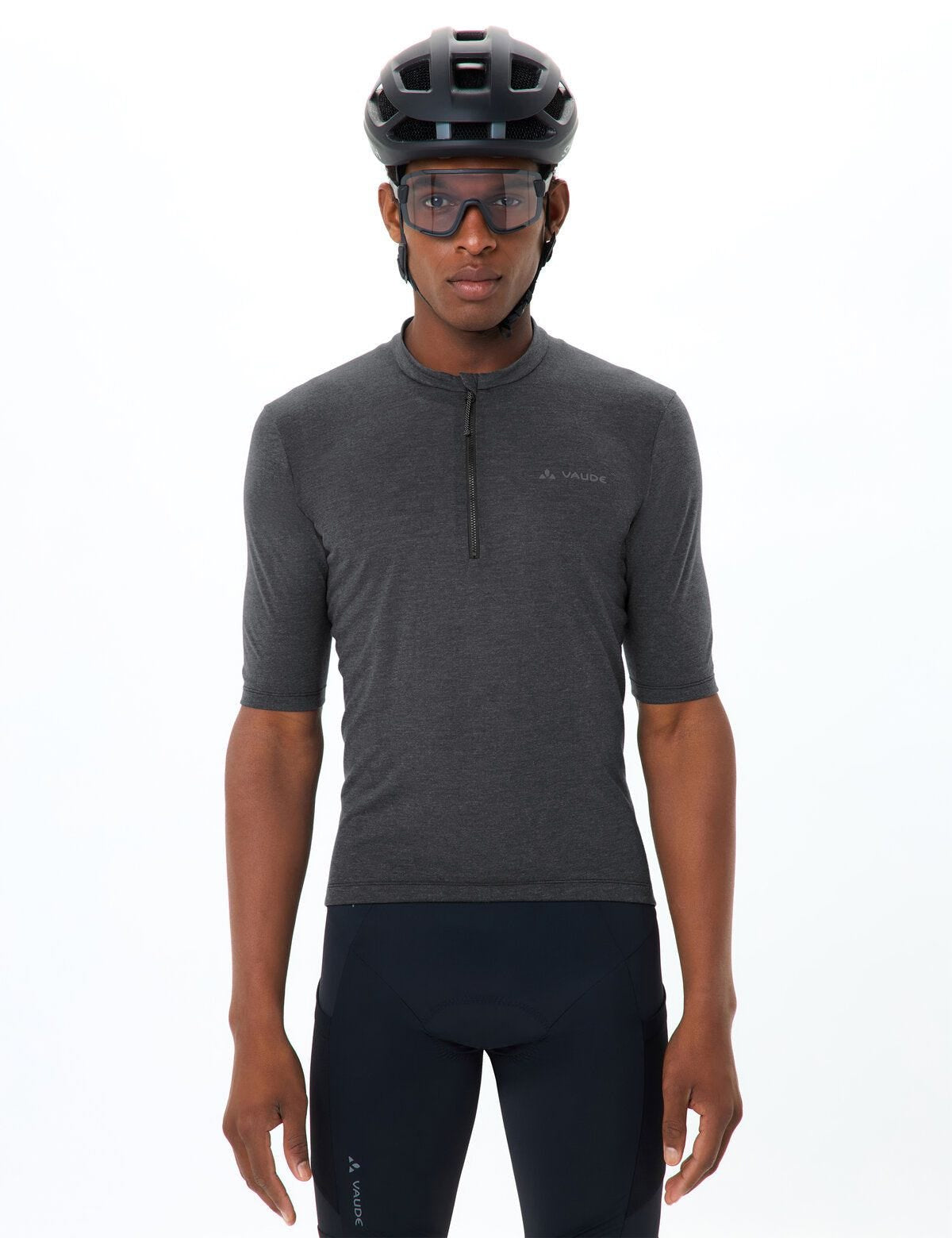 VAUDE Kuro II Gravel HZ Velotrikot – L – Schwarz, 75% Polyester (recycelt)/25% Lyocell, atmungsaktiv