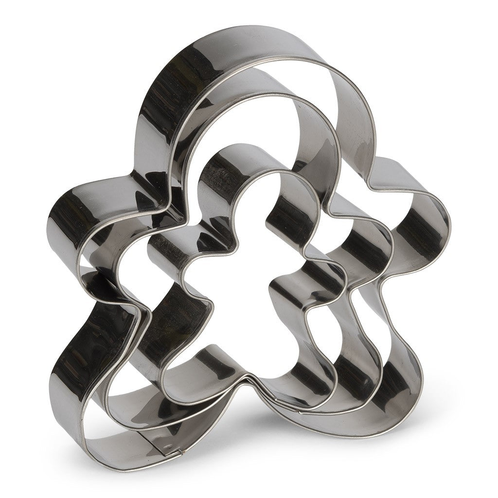 Patisse Ausstechförmchen 10,2 × 11,4 × 2,5 cm, 3-teilig, Edelstahl, Silber