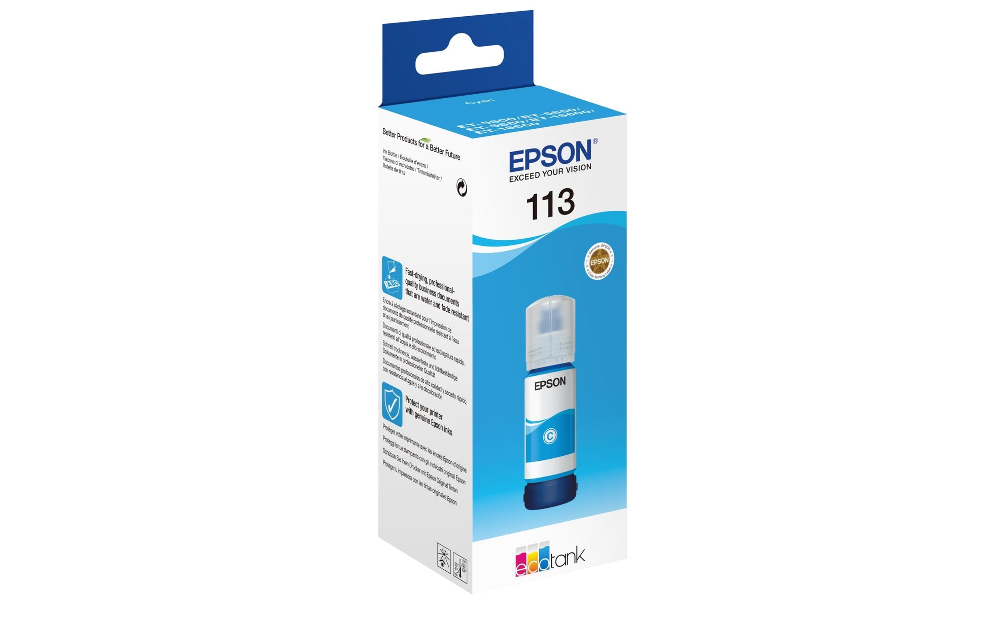 Epson Tintenpatrone 113, cyan, 6'000 Seiten – für Tintenstrahldrucker/Multifunktionsgeräte