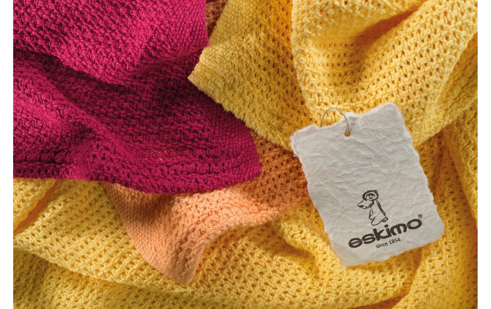 Eskimo Wohndecke – 150 × 210 cm, Baumwolle, Hellgelb