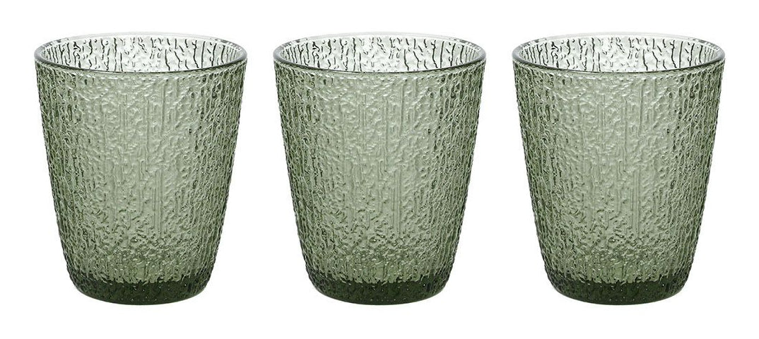 Tognana Porcellane Tognana Trinkgläser Davor – 3er Set, 280 ml, Ø 8,5 cm, Glas, Grün, spülmaschinenfest