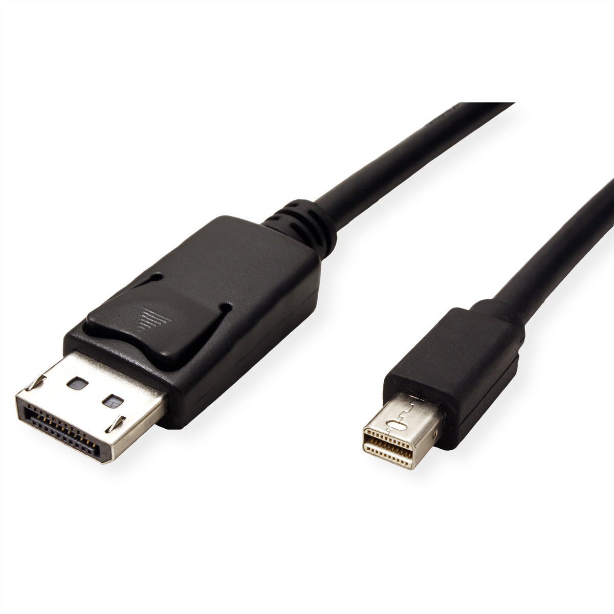 ROLINE GREEN Mini-DisplayPort-auf-DisplayPort-Kabel DP 1.2 4K 60 Hz – 5 m – für Notebook, PC, Monitor