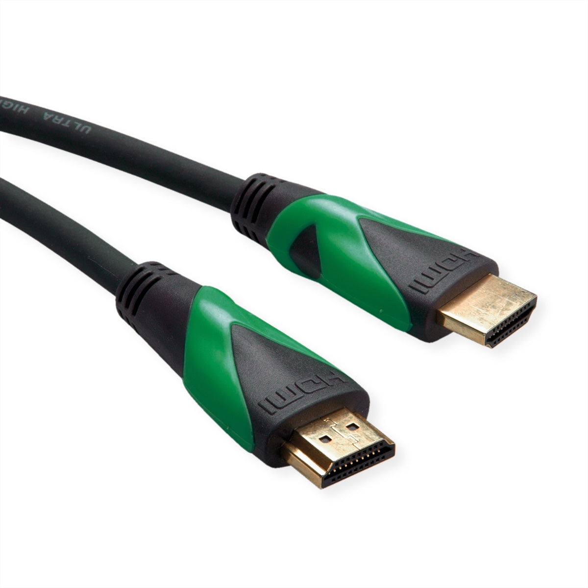 ROLINE GREEN HDMI Kabel HDMI 2.1 8K 60 Hz – 3 m – HDR, ARC – Schwarz/Grün