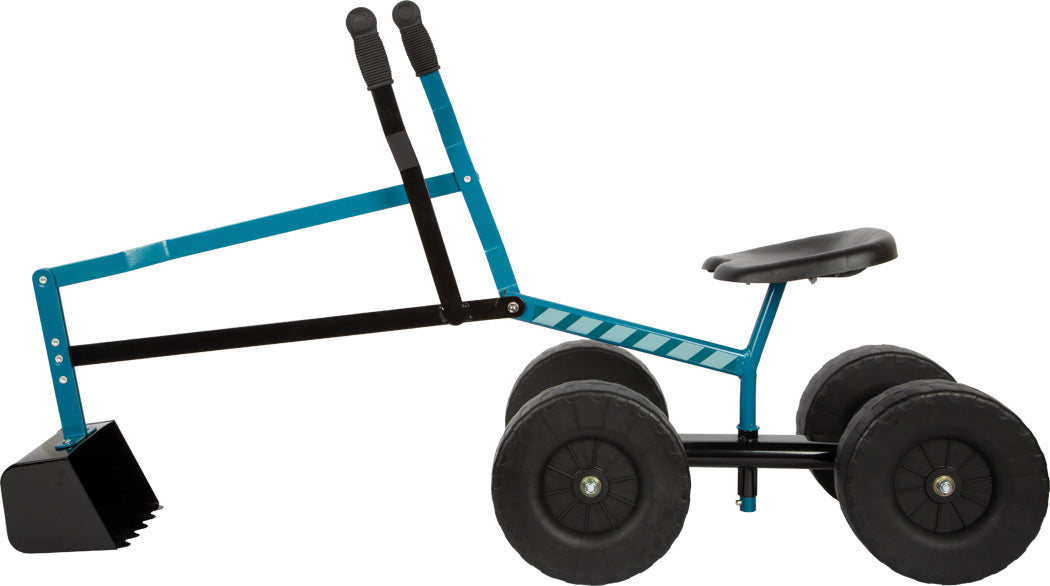 Small foot Bagger mit Rädern – 33 × 58 × 104 cm – Metall/Kunststoff – Blau – ab 3 J.